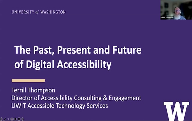 Webinar Thumbnail, The Past, Present and Future of Digital Accessibility