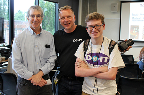From left to right: Dr. Eric Chudler, Scott Bellman, and Miles Gelatt