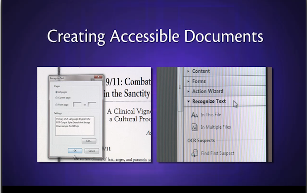 This is the image for Creating Accessible Documents video
