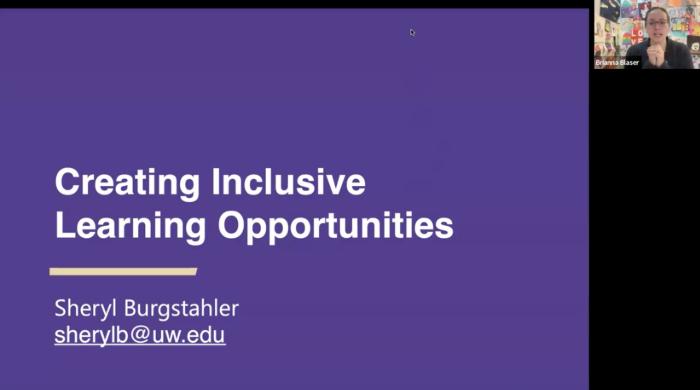 Creating Inclusive Online Learning Opportunities - DO-IT