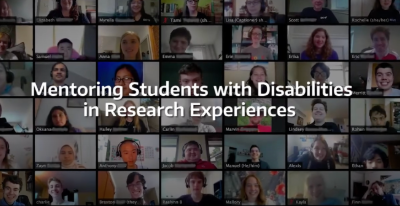 This is the image for Mentoring Students with Disabilities in Research Experiences video