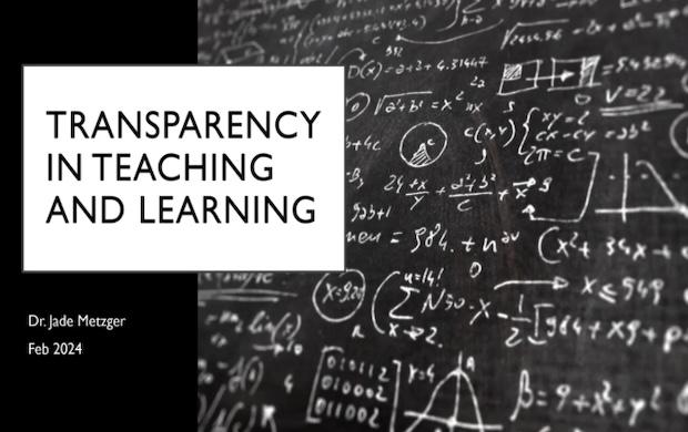 Transparency in Teaching and Learning