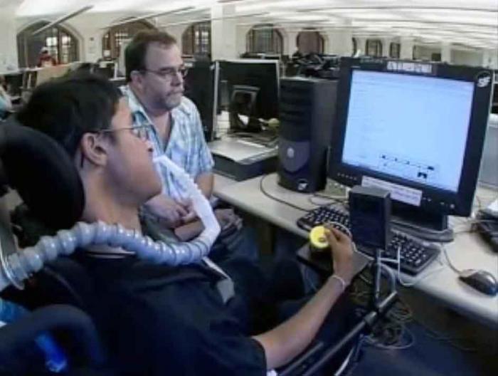 This is the image for Working Together: Computers and People with Mobility Impairments video