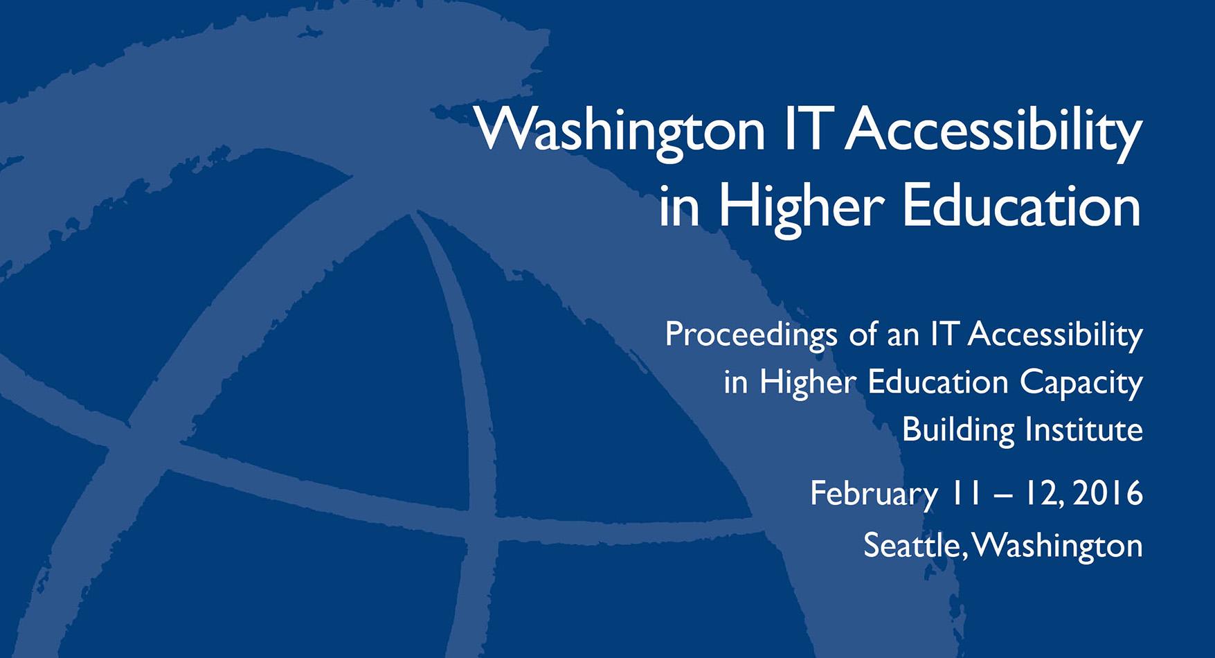 Washington IT Accessibility in Higher Education